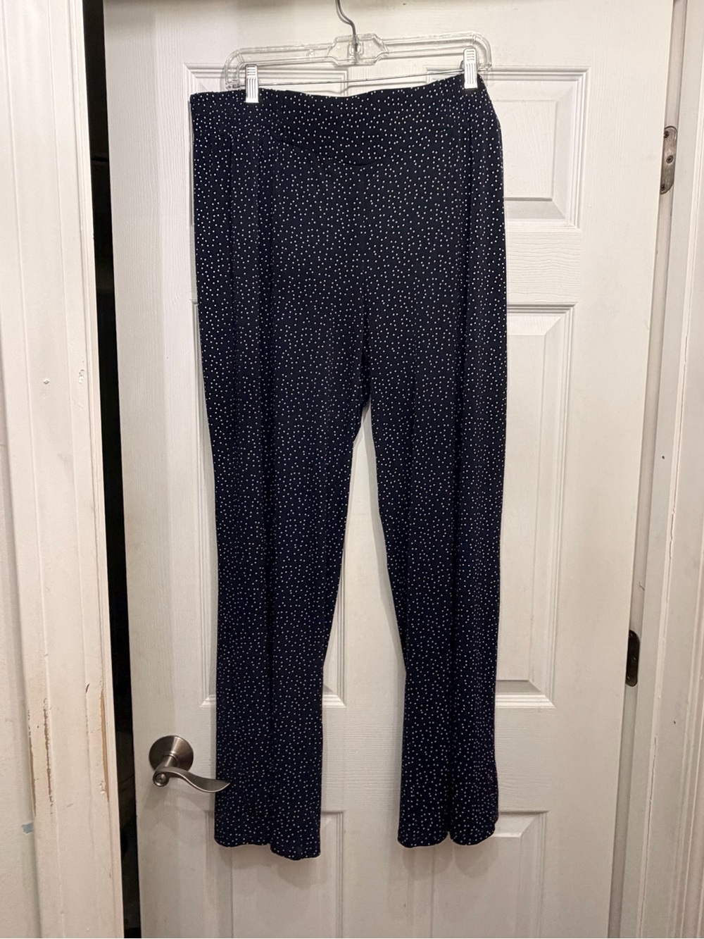 Premise Navy Pants with White Polka Dots - Straight Leg - Picture 1 of 7